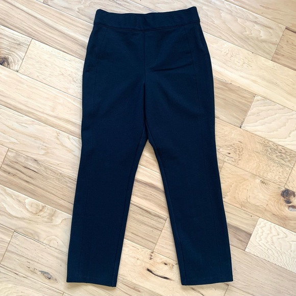 Spanx Trousers The Perfect Pants Slim Straight Ankle Crop Ponte Black Petite M - Picture 3 of 11